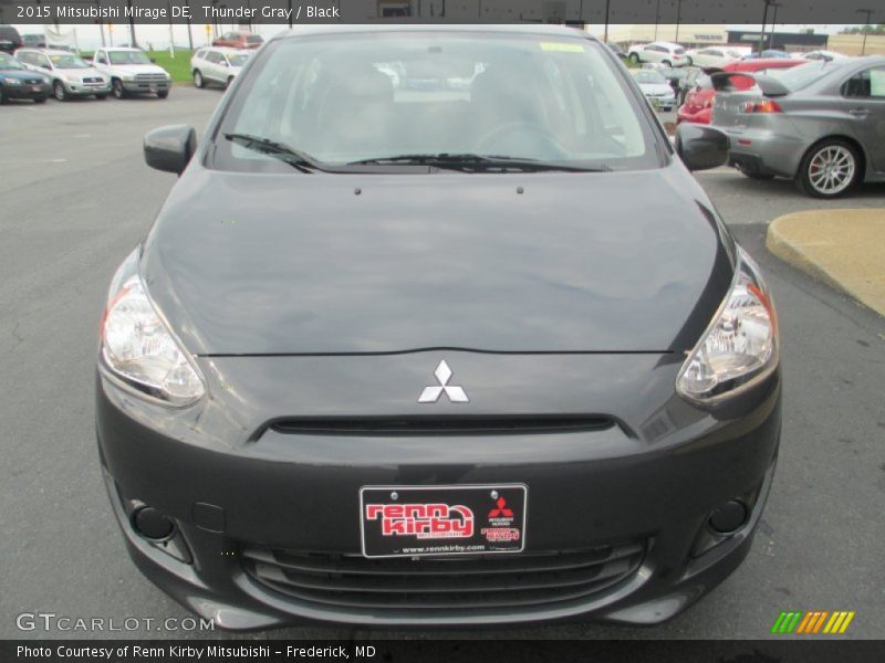 Thunder Gray / Black 2015 Mitsubishi Mirage DE