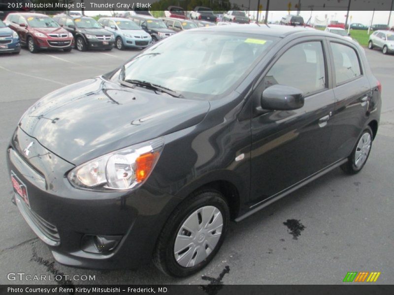 Thunder Gray / Black 2015 Mitsubishi Mirage DE