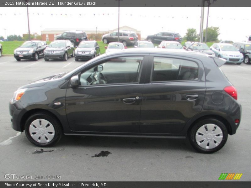 Thunder Gray / Black 2015 Mitsubishi Mirage DE