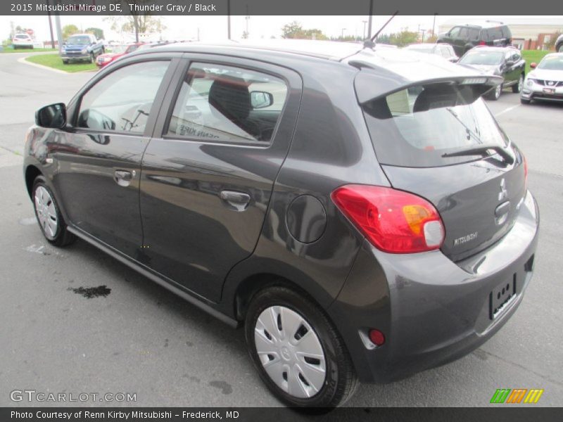 Thunder Gray / Black 2015 Mitsubishi Mirage DE