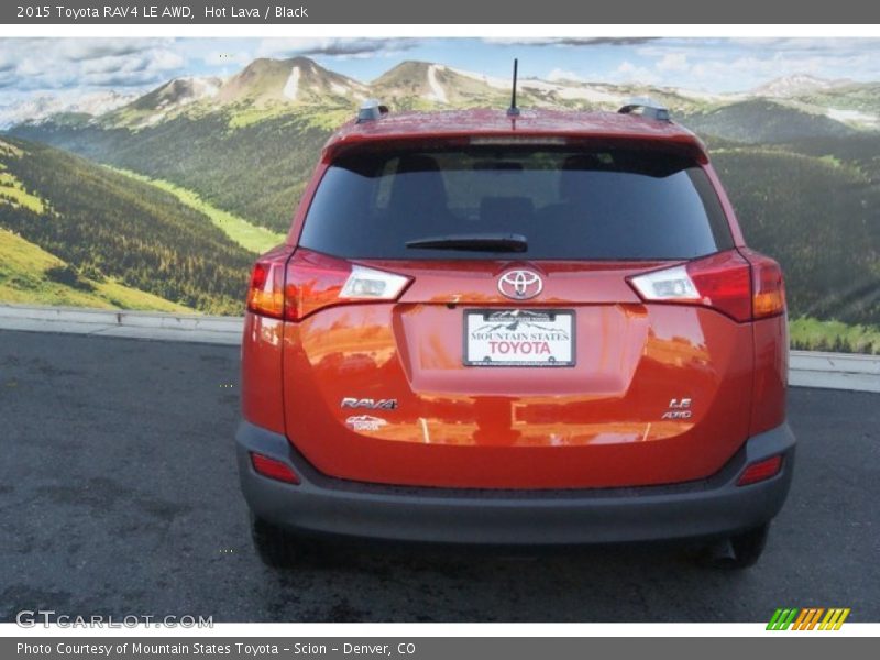 Hot Lava / Black 2015 Toyota RAV4 LE AWD
