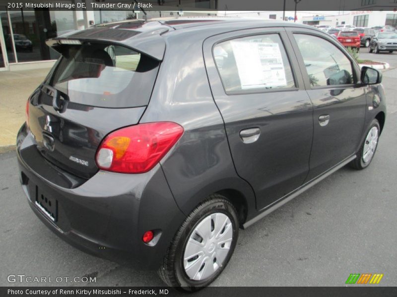 Thunder Gray / Black 2015 Mitsubishi Mirage DE