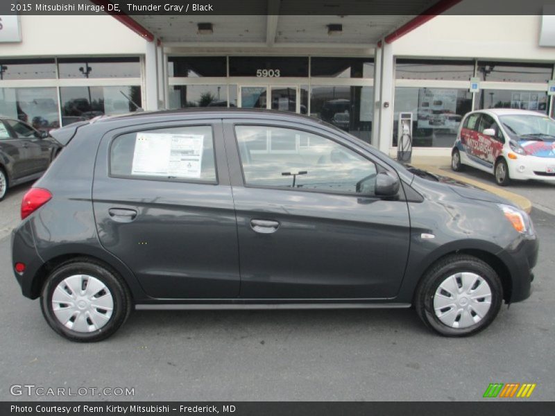 Thunder Gray / Black 2015 Mitsubishi Mirage DE