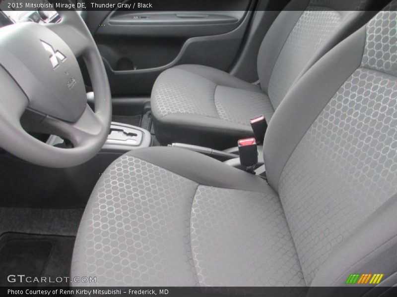 Thunder Gray / Black 2015 Mitsubishi Mirage DE
