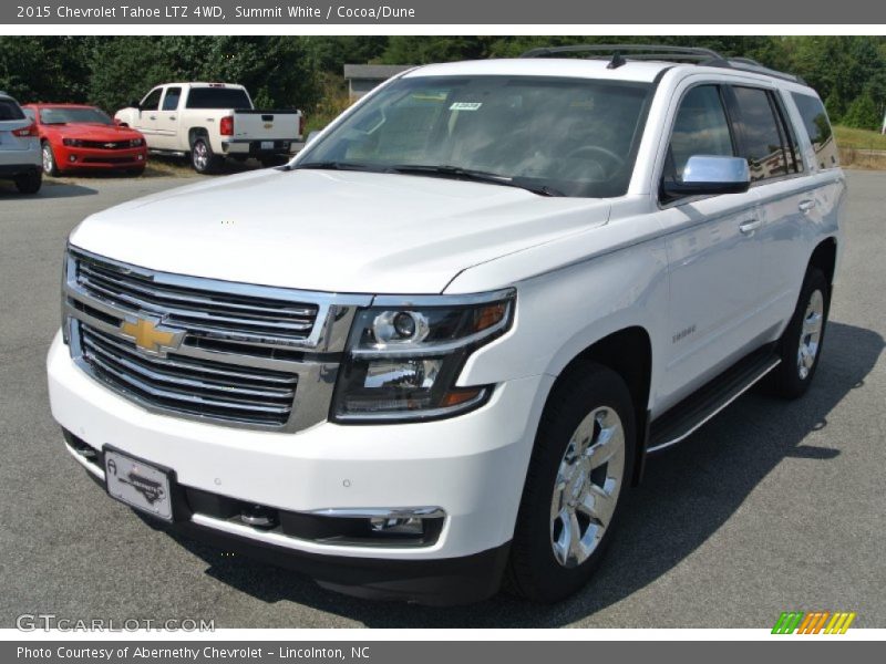 Summit White / Cocoa/Dune 2015 Chevrolet Tahoe LTZ 4WD