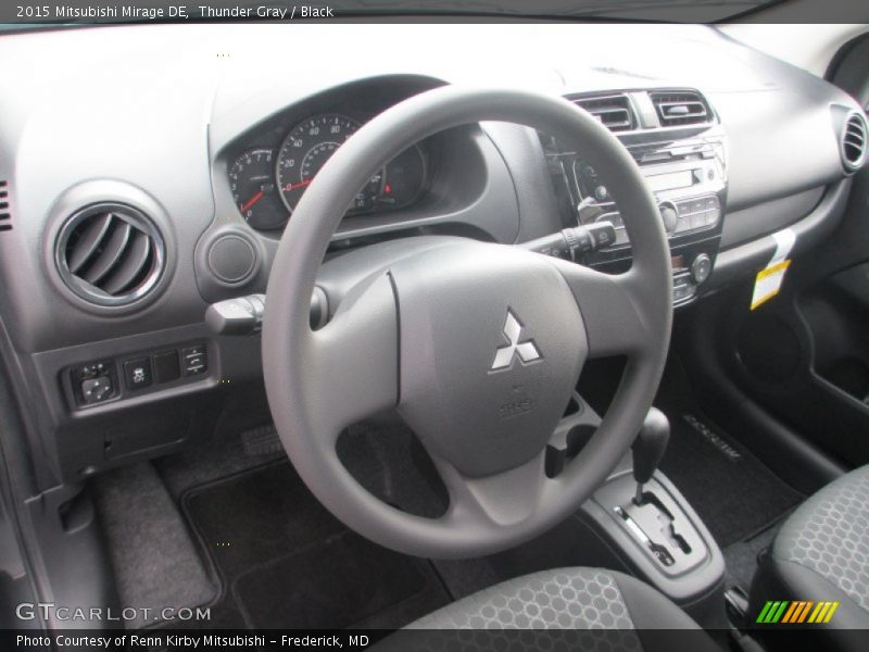 Thunder Gray / Black 2015 Mitsubishi Mirage DE