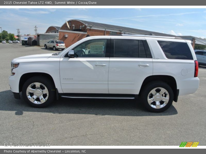 Summit White / Cocoa/Dune 2015 Chevrolet Tahoe LTZ 4WD