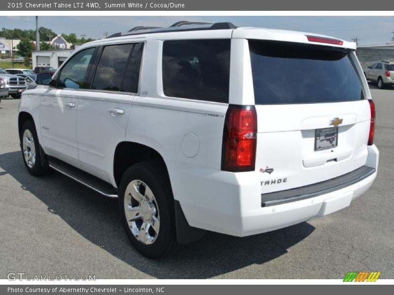 Summit White / Cocoa/Dune 2015 Chevrolet Tahoe LTZ 4WD
