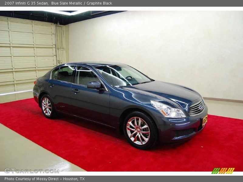 Blue Slate Metallic / Graphite Black 2007 Infiniti G 35 Sedan