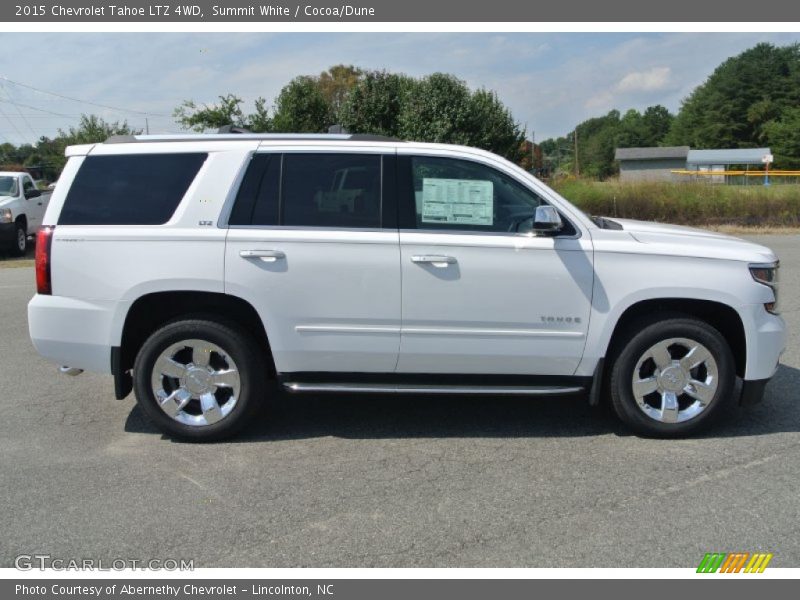 Summit White / Cocoa/Dune 2015 Chevrolet Tahoe LTZ 4WD