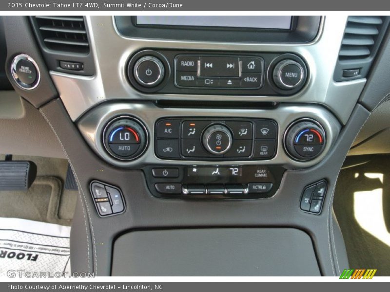 Summit White / Cocoa/Dune 2015 Chevrolet Tahoe LTZ 4WD
