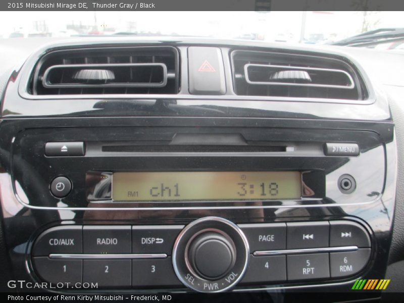 Thunder Gray / Black 2015 Mitsubishi Mirage DE