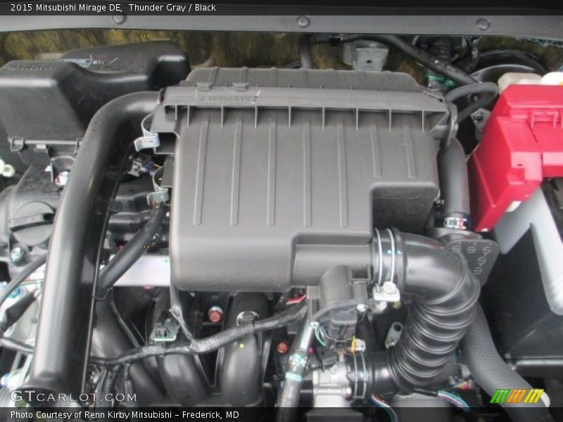 Thunder Gray / Black 2015 Mitsubishi Mirage DE