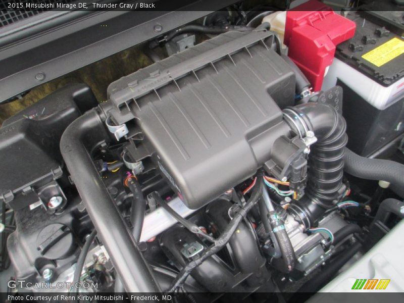 Thunder Gray / Black 2015 Mitsubishi Mirage DE