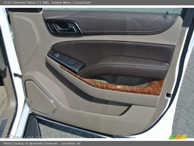 Summit White / Cocoa/Dune 2015 Chevrolet Tahoe LTZ 4WD