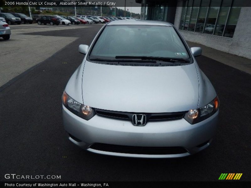 Alabaster Silver Metallic / Gray 2006 Honda Civic LX Coupe