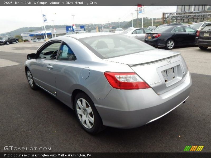 Alabaster Silver Metallic / Gray 2006 Honda Civic LX Coupe