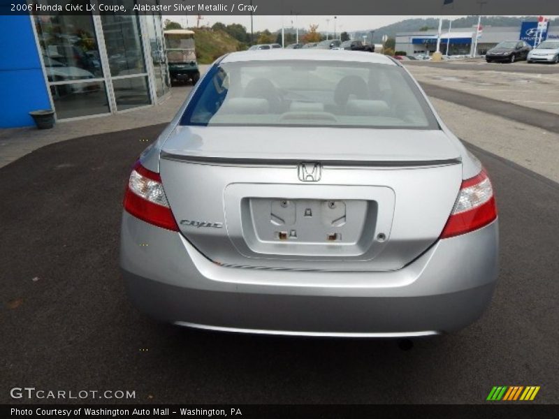 Alabaster Silver Metallic / Gray 2006 Honda Civic LX Coupe
