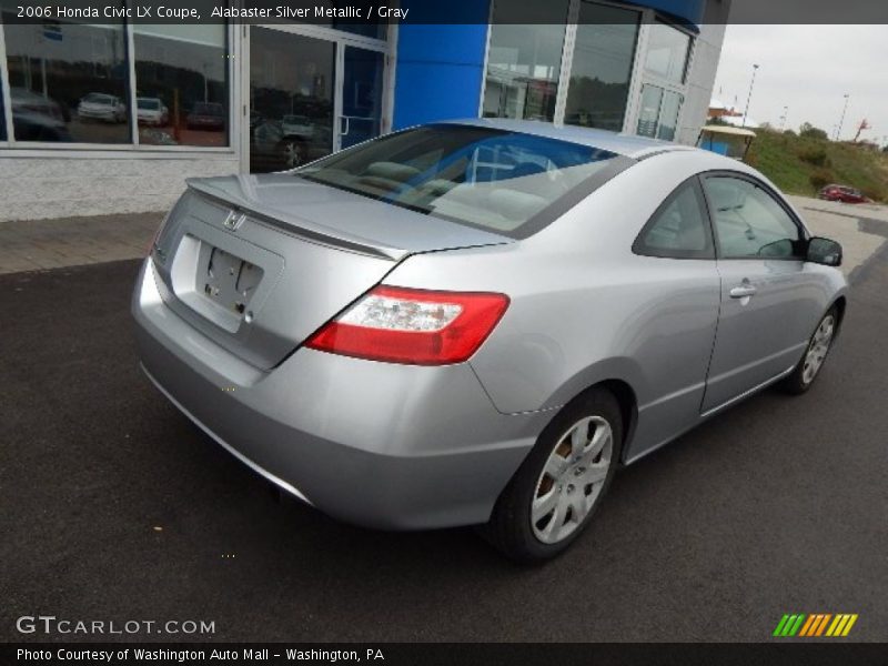 Alabaster Silver Metallic / Gray 2006 Honda Civic LX Coupe