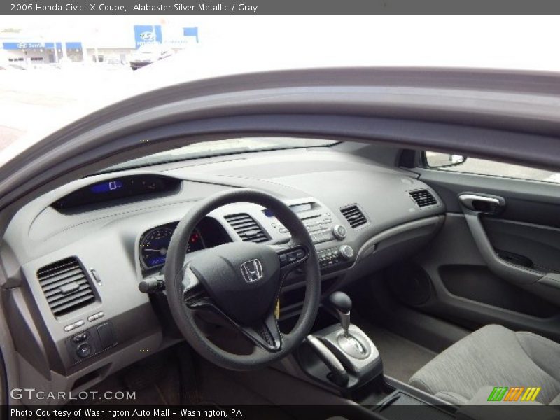 Alabaster Silver Metallic / Gray 2006 Honda Civic LX Coupe