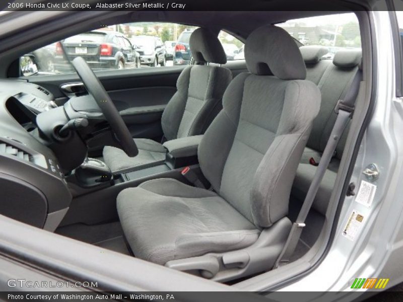 Alabaster Silver Metallic / Gray 2006 Honda Civic LX Coupe