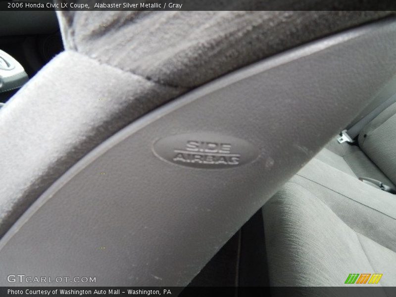 Alabaster Silver Metallic / Gray 2006 Honda Civic LX Coupe