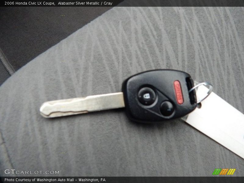 Alabaster Silver Metallic / Gray 2006 Honda Civic LX Coupe