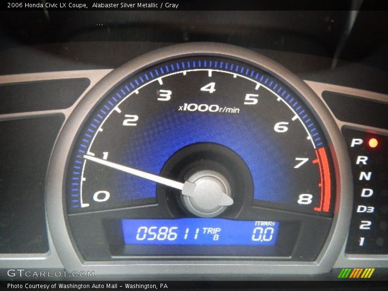 Alabaster Silver Metallic / Gray 2006 Honda Civic LX Coupe