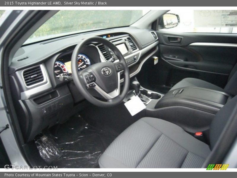 Silver Sky Metallic / Black 2015 Toyota Highlander LE AWD