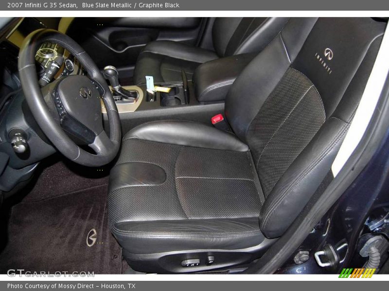 Blue Slate Metallic / Graphite Black 2007 Infiniti G 35 Sedan