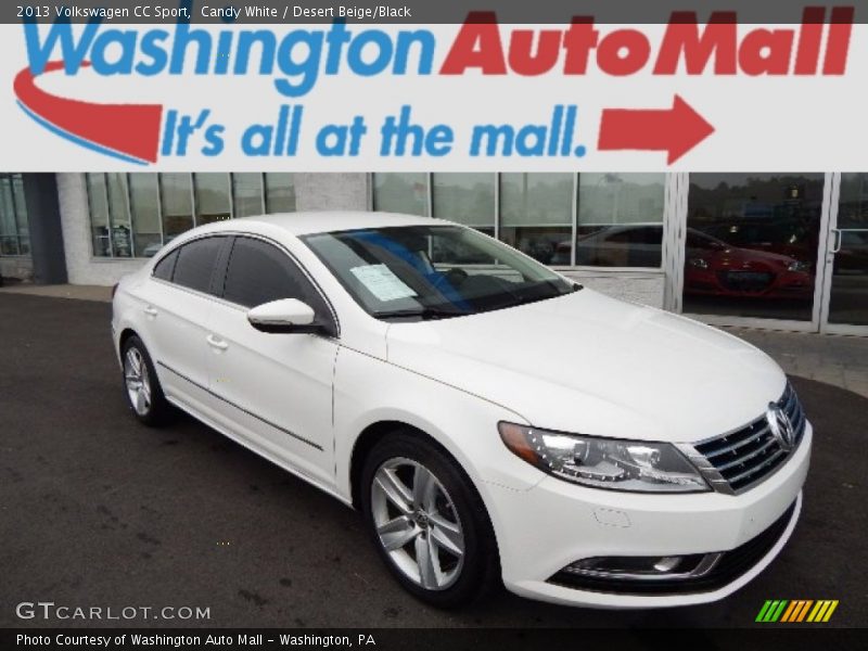 Candy White / Desert Beige/Black 2013 Volkswagen CC Sport