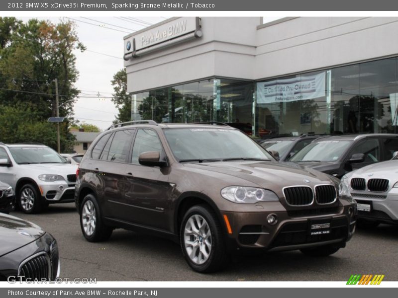 Sparkling Bronze Metallic / Tobacco 2012 BMW X5 xDrive35i Premium