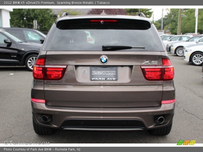 Sparkling Bronze Metallic / Tobacco 2012 BMW X5 xDrive35i Premium