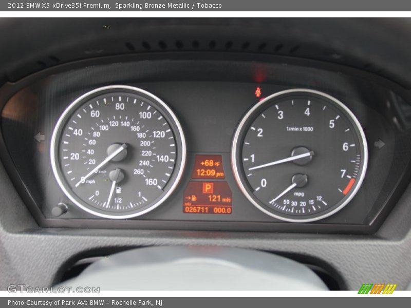 Sparkling Bronze Metallic / Tobacco 2012 BMW X5 xDrive35i Premium