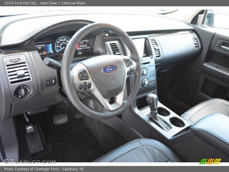 Ingot Silver / Charcoal Black 2014 Ford Flex SEL
