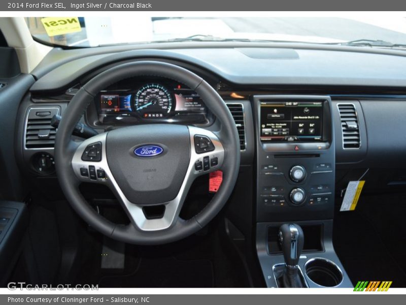 Ingot Silver / Charcoal Black 2014 Ford Flex SEL
