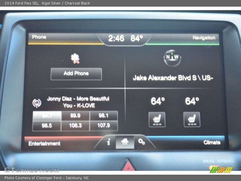 Ingot Silver / Charcoal Black 2014 Ford Flex SEL