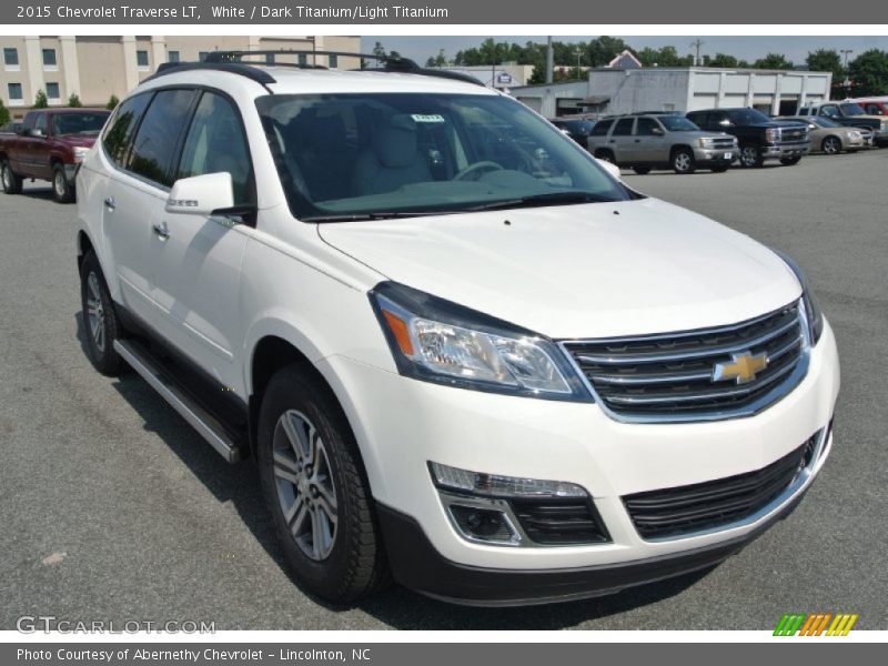 White / Dark Titanium/Light Titanium 2015 Chevrolet Traverse LT