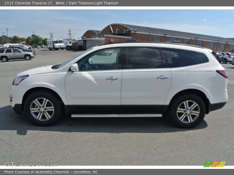 White / Dark Titanium/Light Titanium 2015 Chevrolet Traverse LT