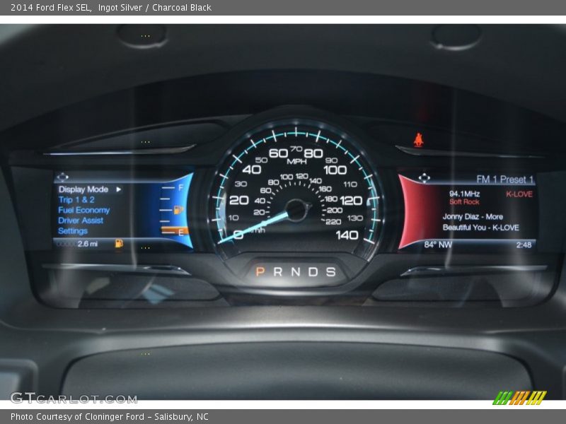 Ingot Silver / Charcoal Black 2014 Ford Flex SEL