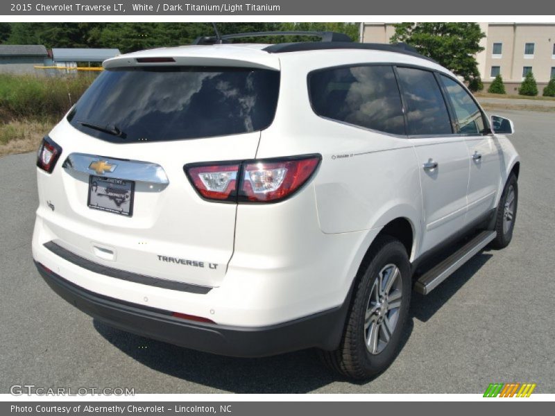 White / Dark Titanium/Light Titanium 2015 Chevrolet Traverse LT