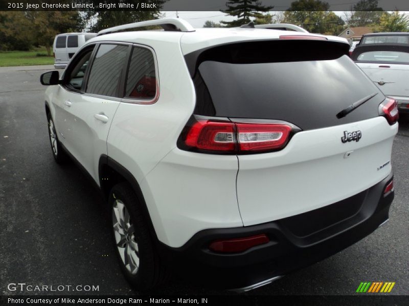 Bright White / Black 2015 Jeep Cherokee Limited