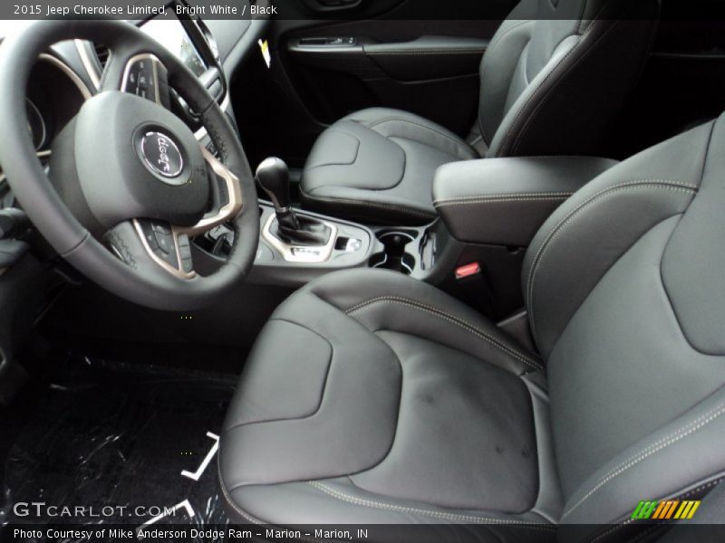 Bright White / Black 2015 Jeep Cherokee Limited
