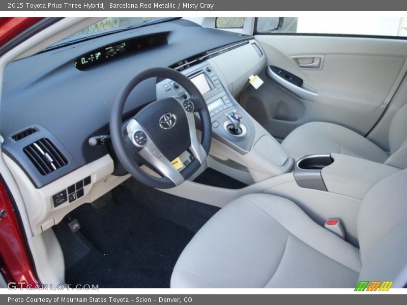  2015 Prius Three Hybrid Misty Gray Interior