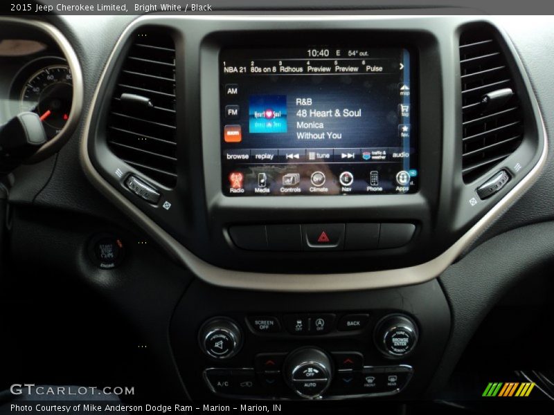 Bright White / Black 2015 Jeep Cherokee Limited