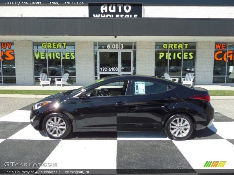 Black / Beige 2014 Hyundai Elantra SE Sedan
