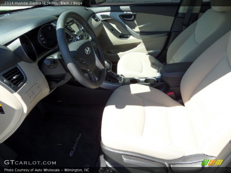 Black / Beige 2014 Hyundai Elantra SE Sedan