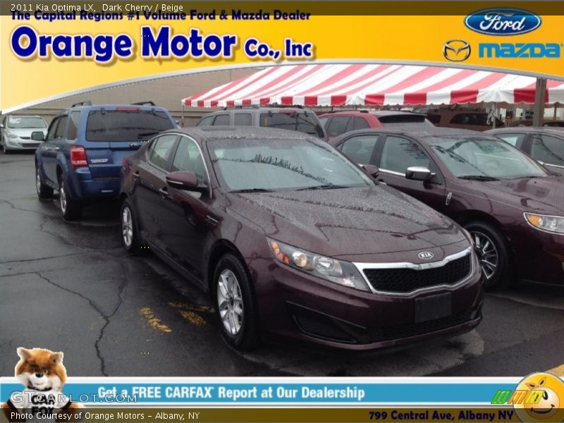 Dark Cherry / Beige 2011 Kia Optima LX