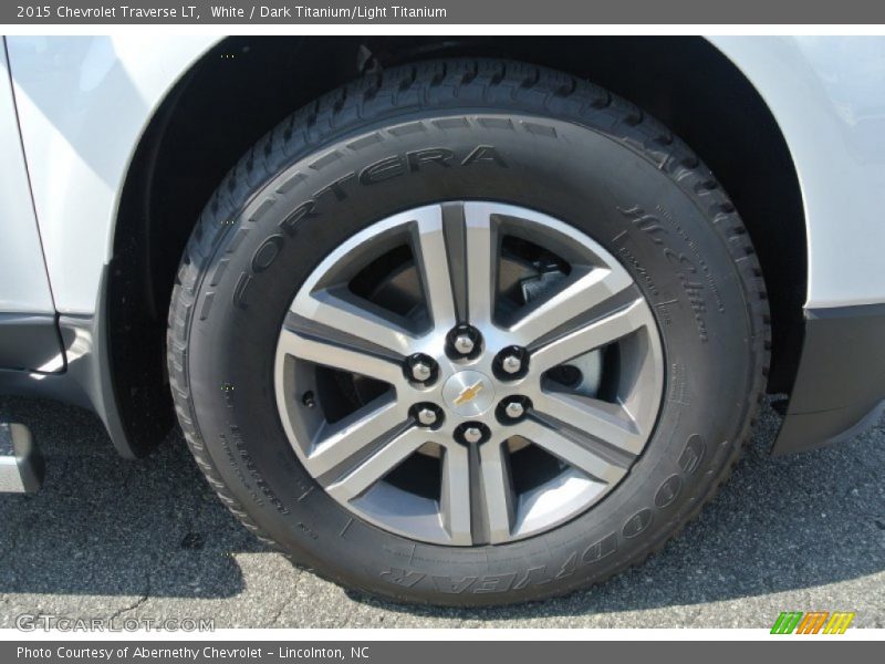 White / Dark Titanium/Light Titanium 2015 Chevrolet Traverse LT