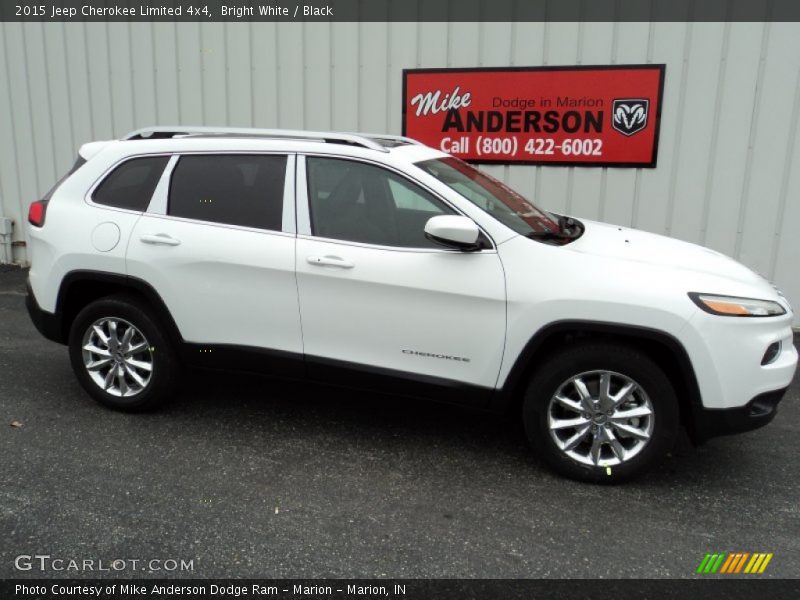 Bright White / Black 2015 Jeep Cherokee Limited 4x4